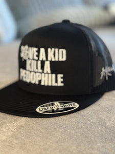 Black white pedo hat