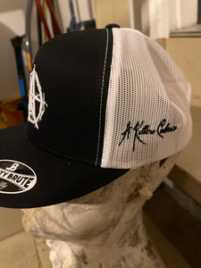 Black with white mesh Hat
